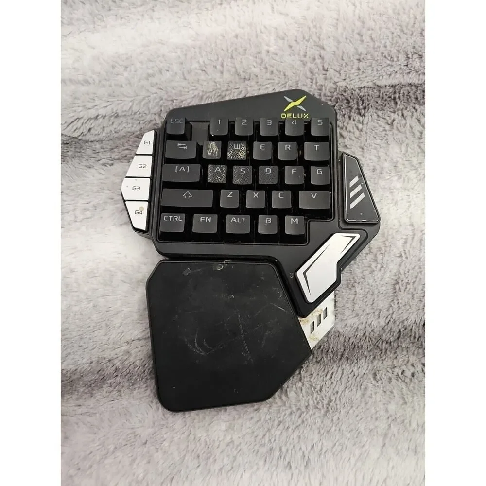 Delux T9X One Handed Wired Gaming Keyboard USB Type C Mechanical Keypad